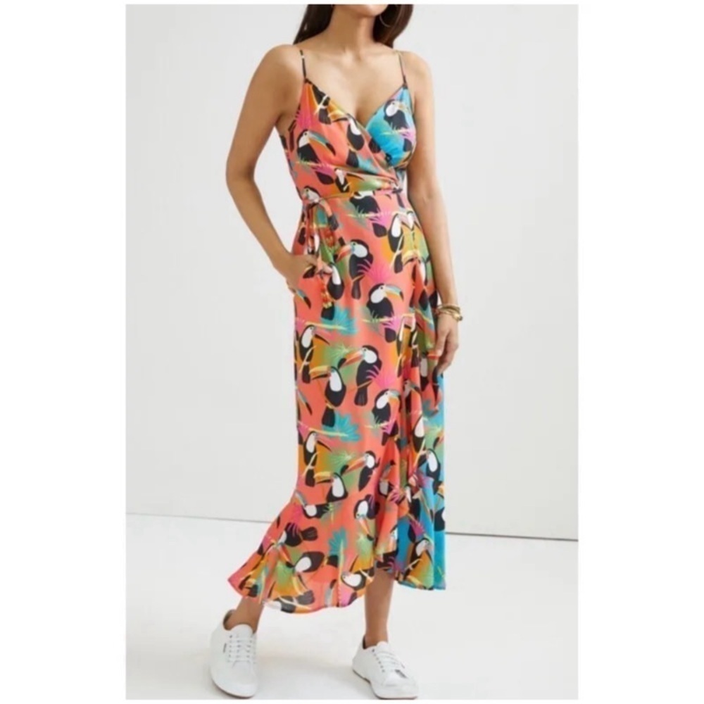 NEW FARM RIO Toucans Wrap Maxi Dress